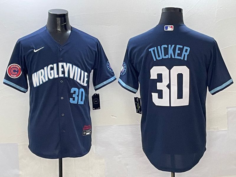 Men Chicago Cubs #30 Tucker Dark Blue City Edition 2025 Nike MLB Jersey style 9->houston astros->MLB Jersey